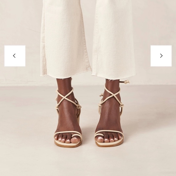 ALOHAS Shoes - Alohas Grace Corn - White Vegan Leather Sandals
